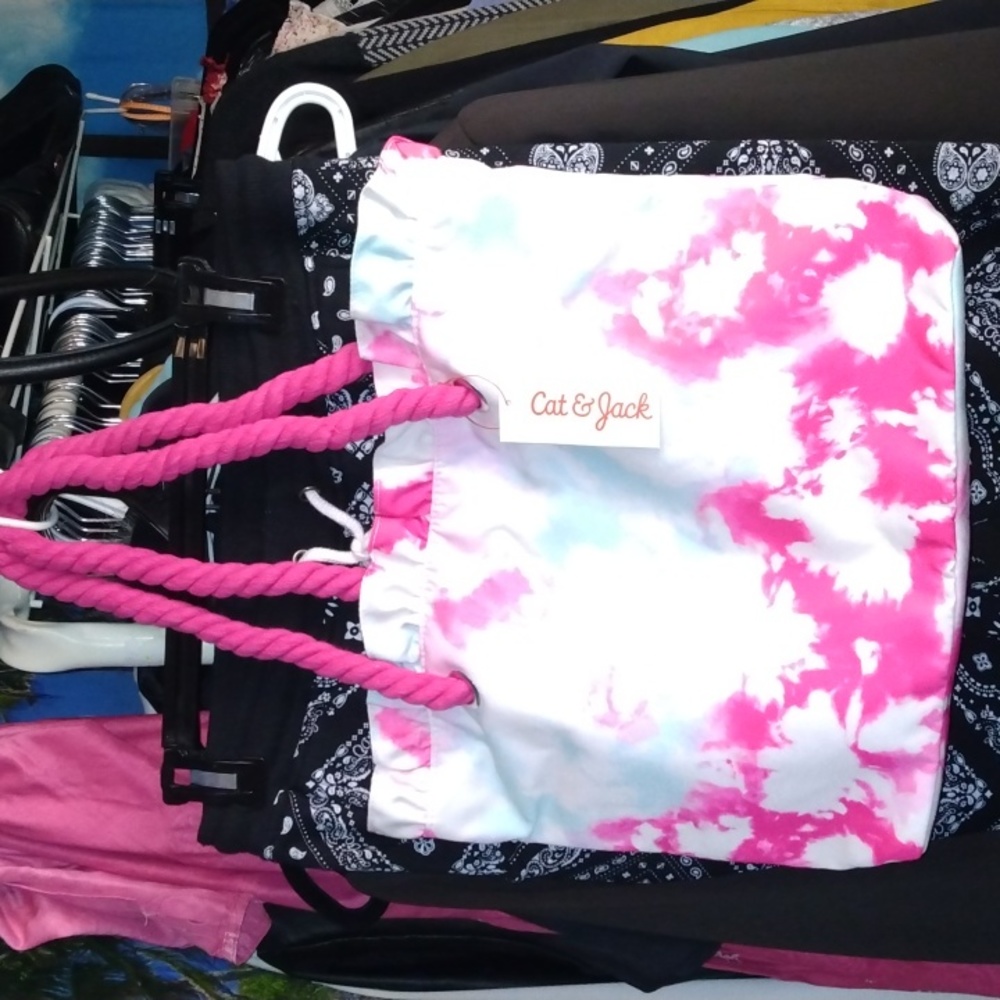 Cat & Jack canvas tie dye tote bag New
